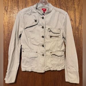 Mossimo Khaki Military Jacket ~ Women’s Size Medium
